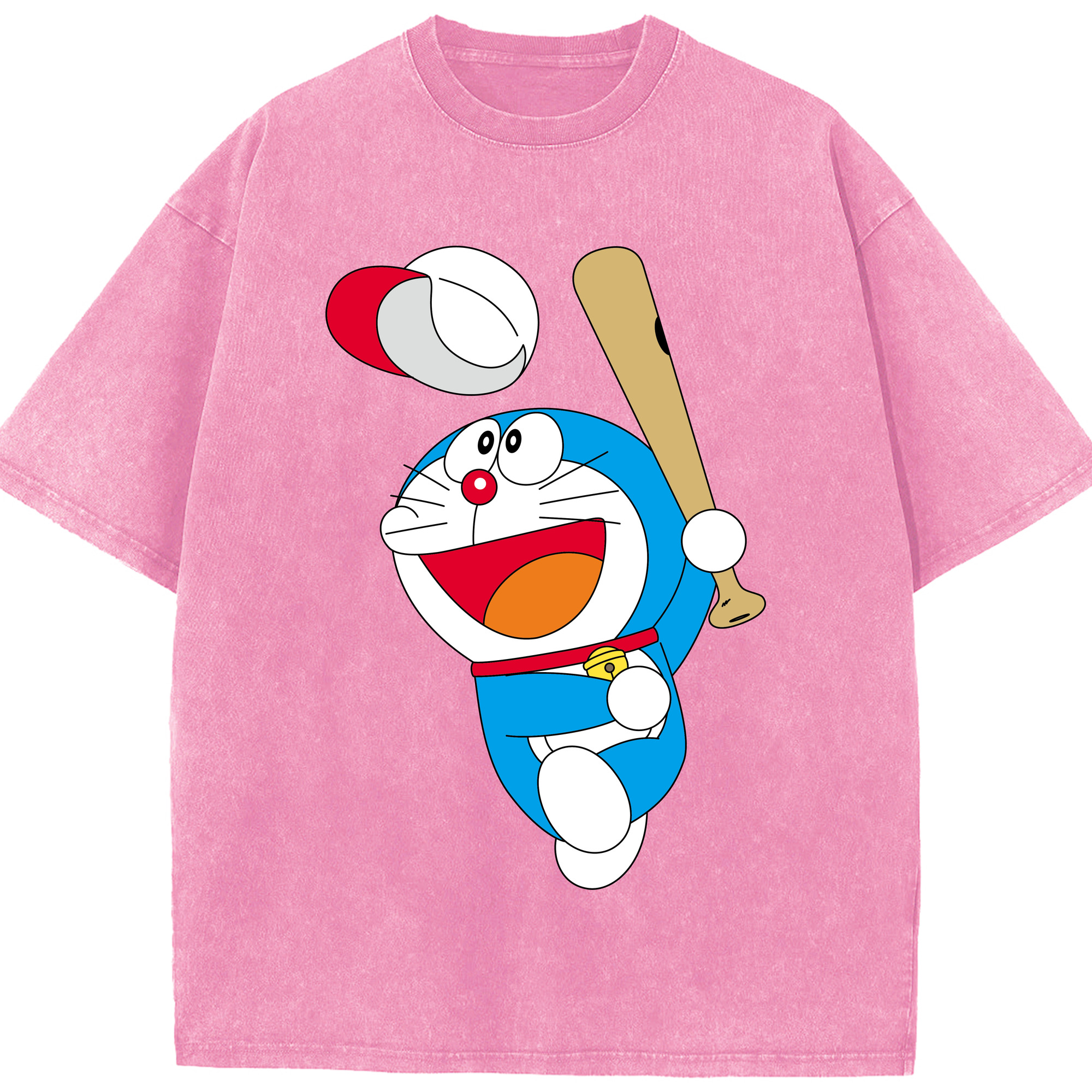 （画像用） ドラえもん Doraemon 綿100% ヴィンテージ風 半袖Tシャツ（フロントプリント）